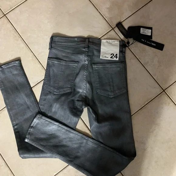 rag & bone high rise ankle skinny jeans in Gunmetal. Size 24. NWT - Picture 9 of 16